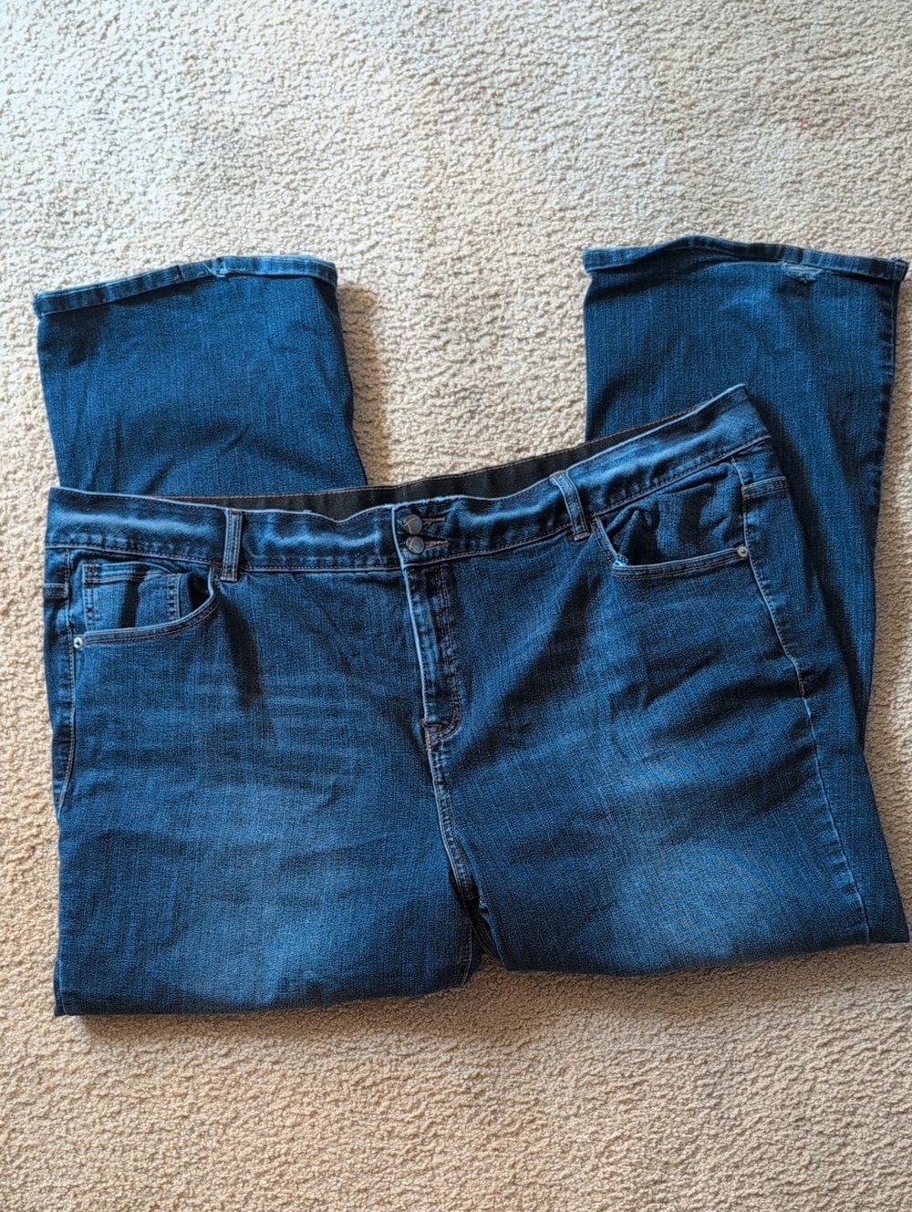 Lane Bryant Boot-Cut Jeans in Dark Blue Wash